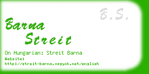 barna streit business card